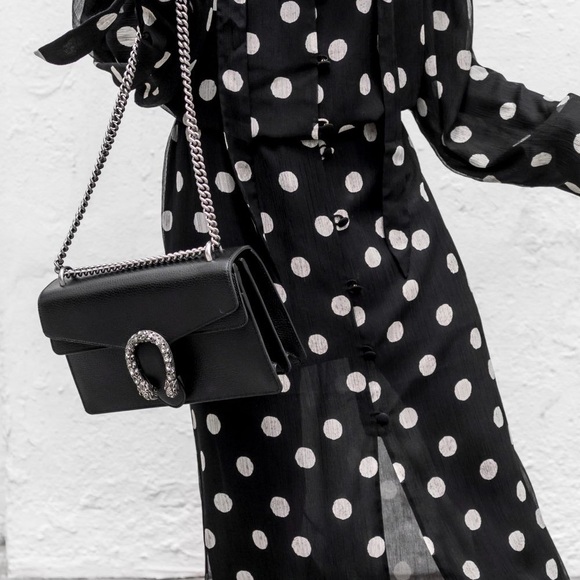Nanushka Polka Dot Black Maxi Dress in M - Picture 5 of 5